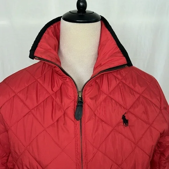 Ralph Lauren Sport: Red, Quilted Jacket: Size Small - Picture 2 of 8